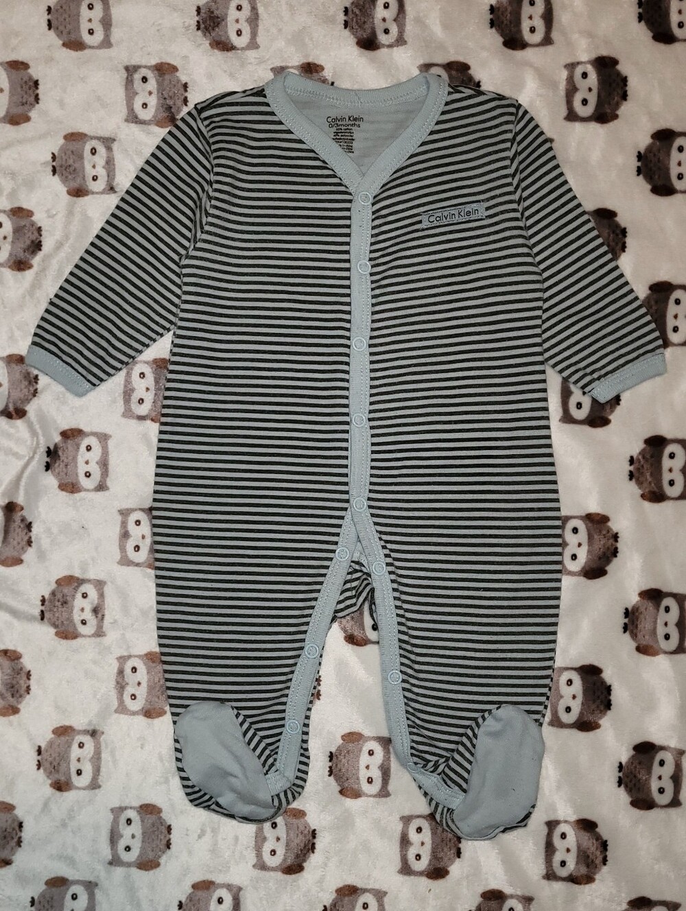$1 | 0-3m | Striped Jumpsuit/Footies